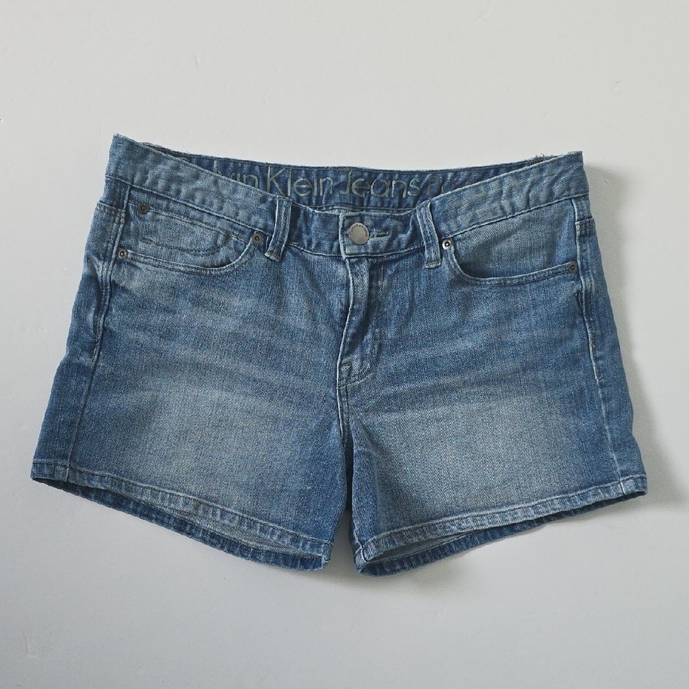 Women's Calvin Klein Blue Jean Shorts Classic Boyfriend Denim Style Size 29 / 8